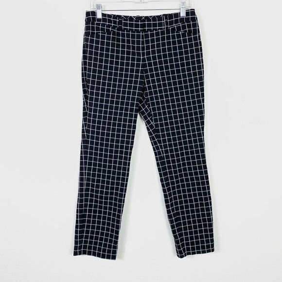 Worthington Black & White Graph Plaid Dress Pant Trousers - Picture 1 of 5